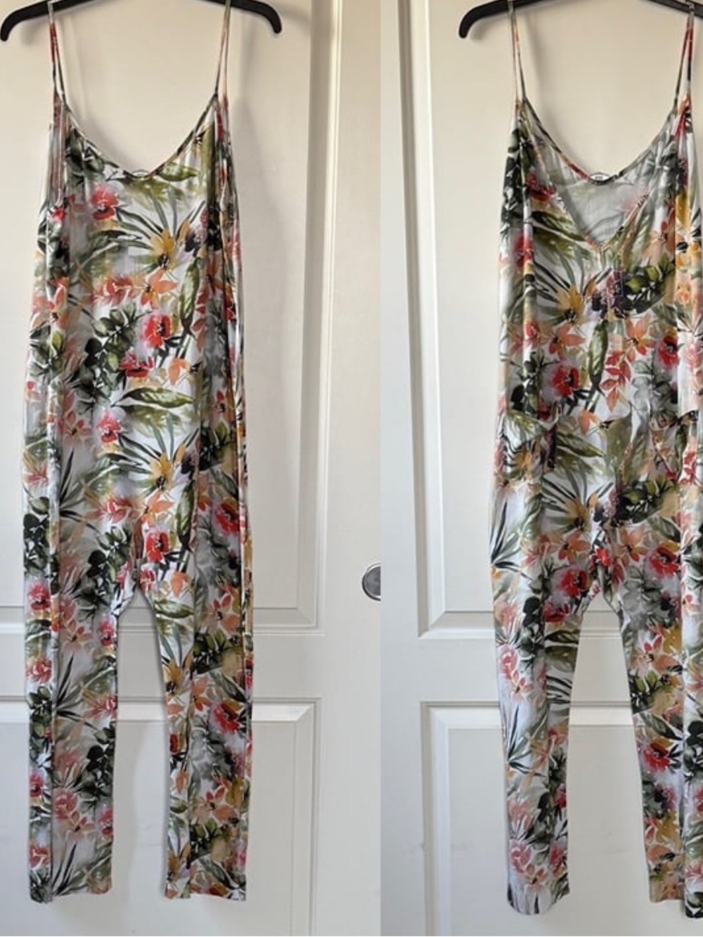 Boys + Arrows White Multi Floral Slip Jumpsuit